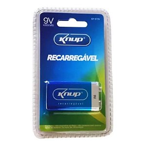 Bateria Knup Recarregável Kp-bt9v Retangular