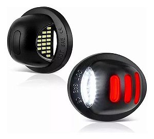 Luz De Placa F250/ Ranger/courier Branca E Vermelha Par