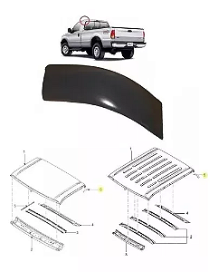 Moldura Esquerda Acabamento Extern Coluna Teto F250 350 4000