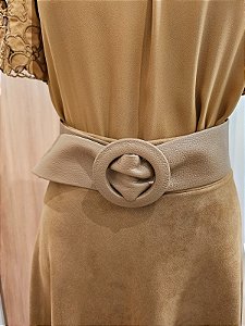 Cinto 100% couro fivela redonda