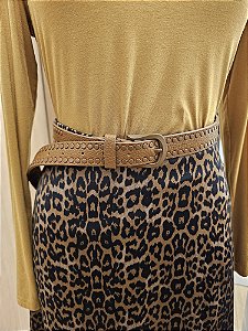 Cinto detalhado caramelo