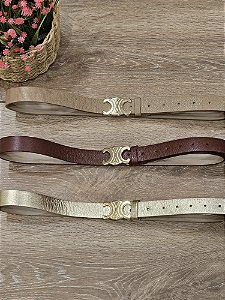 Cinto couro inspiração Celine