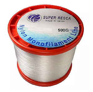 Linha de Pesca Náilon Monofilamento Carretel de 500 Gramas 0,50 0,60 0,70 0,80 0,90 1,00 1,20 mm Branco