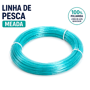 Linha Pesca em Meada Cor Azul 1,00 1,20 1,40 1,60 1,80 2,00 mm