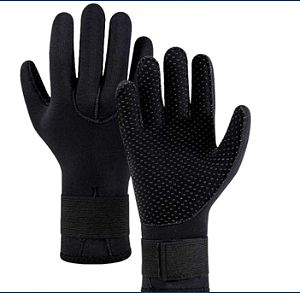 Luva Zoto Cor Preta Neoprene marca sahara Intermediária 3 mm Dupla Vedação P, M, G, GG E XGG