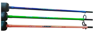 Vara Leader para Molinete em Fibra de Vidro Maciça Tubular Metal Resistente 1 Parte - Cores disponíveis Verde, azul, amarelo e laranja
