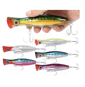 Isca Artificial Popper Grande Sahara HB056 45g 12cm Superfície Cores