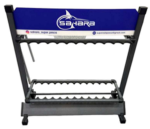 Expositor Suporte Para Varas De Pesca Com 24 Espaços