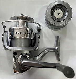 Molinete De Pesca Sahara Elite 3 Rolamentos 40 50 60 70 80 Carretel em A.B.S + Carretel em alumínio com Manivela Ambides