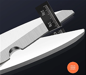 Tesoura com lâminas serrilhadas Aço Inox para Multfilamento anti-corrosão sahara ST-4426 Pote com 30 unidades