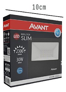 Refletor Led Slim 30w Holofote 6500k Bivolt Luz Branca Avant