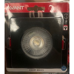 Spot Authentic Quadrado LED, 5W, BR6500K, PRETO Bivolt, Avant