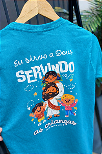 Camisa Ministério Infantil - Turquesa 100% Algodão