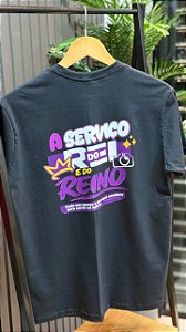 Camisa da Mídia - Preta "A serviço do Rei"