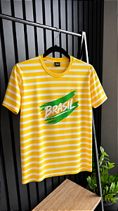 Camisa Brasil Listrada - 100% Algodão