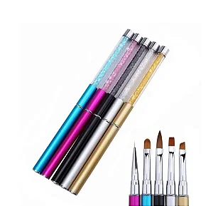 Pincel Fan Nails c/5un Tubo