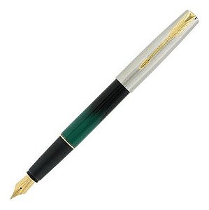 Caneta Premium Tinteiro Parker Fountain Gold 14k Traço Médio