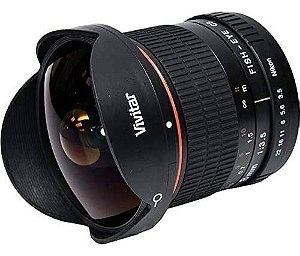 Lente Fisheye 8mm Para Nikon Full Frame E Aps-c + Brinde