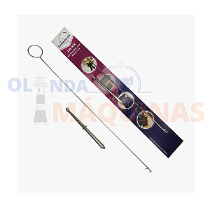 Kit Agulha Vira Rolete Vira Alça Dentro Do Tecido Lanmax