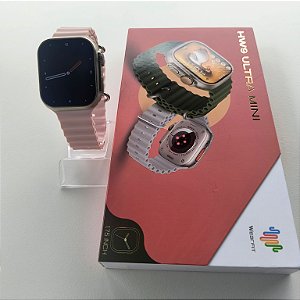 Relógio Smartwatch Hw9 Ultra Max Serie 9 Amoled Nfc Cor da caixa Prateado Cor da pulseira Rosa