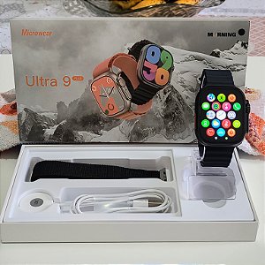 Relógio Microwear Smartwatch Ultra Serie 9 Plus Amoled Cor da caixa Preto 2 pulseira