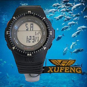 Relógio Digital Prova D'água Esportivo Surfista Redondo Preto