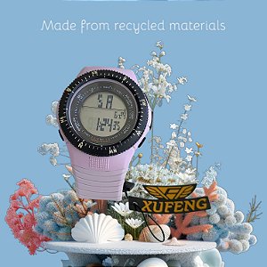 Relógio Digital Prova D'água Esportivo Surfista Redondo Lilás