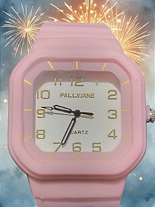 Relógio Feminino Digital Pallyjane Prova D´agua Pulseira  Rosa