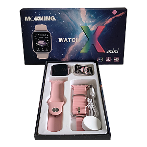 Relógio Smartwatch Inteligente X Mini Serie 10 Amoled Rosa