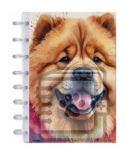 Caderno de disco Pet Glitter A5 - 018 - Chow chow