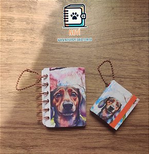 Kit Chaveiro caderno com folhas inteligentes - Tamanho A8 + Chaveiro tipo post-it