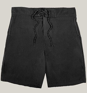 Bermuda Praia Masculina Hibrida Preta Elastano Tactel WSS Brasil Basic