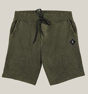 Bermuda Moletom Masculina Verde Militar Estonada WSS Brasil Diamond