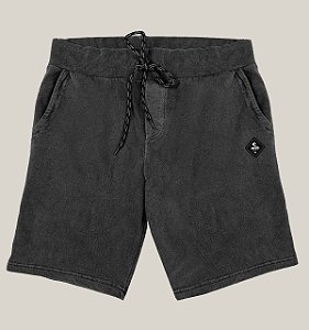 Bermuda Moletom Masculina Preta Estonada WSS Brasil Diamond