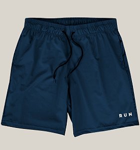 Bermuda Corrida Academia Masculina Azul Elastano Premium Tactel WSS Brasil Run II