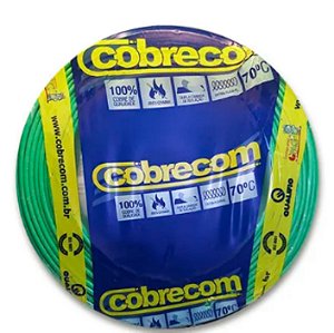 Cabo Flexível 4mm 750V Rolo Com 100 Metros Cobrecom - VERDE