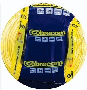 Cabo Flexível 1,50mm 750V RL C/ 100 Mts Cobrecom - Amarelo
