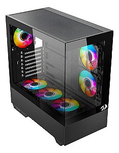 Gabinete Gamer Redragon Reflect Pro Ca-607b Vidro Mid Tower Preto