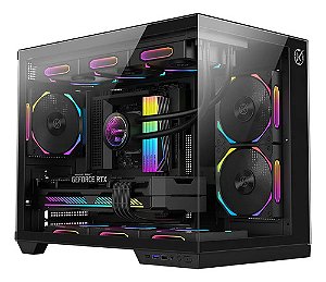 Gabinete Kalkan Saga Preto Aquário Compacto Klk00043 Preto