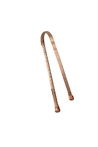 RASPADOR DE LINGUA DESENHADO AYURVÉDICO 100% COBRE ANATOMICO COM BOLSA