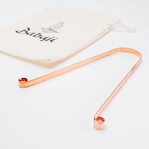 RASPADOR DE LINGUA LISO AYURVÉDICO 100% COBRE ANATOMICO