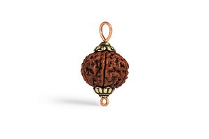 TALISMÃ DE COBRE COM RUDRAKSHA PROTEÇÃO