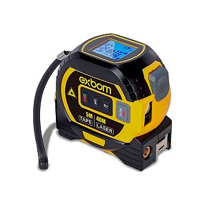 Trena Digital Laser 40M Com Fita Métrica Multifunções