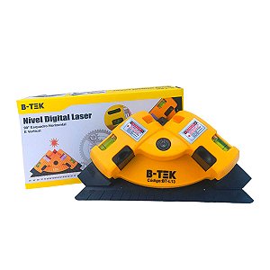 Nível a laser com 2 linhas em ângulo de 90° e ventosas ideal para azulejos