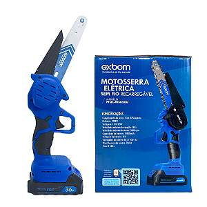 Moto Serra Portátil de 36V com Bateria Recarregável Motor 3000rpm