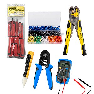 Kit Elétrica Equipamentos de Eletricista Profissional Completo