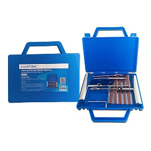 Kit Reparo Pneu Sem Câmara Carro Moto com Remendo Macarrão 11 Peças