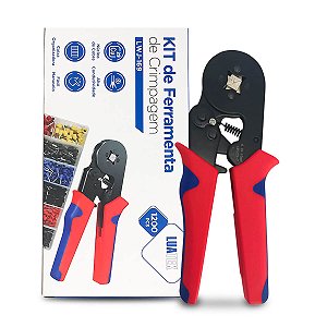 Alicate Prensa Terminais com Ajuste para Fios e Cabos 0,25 a 10mm²