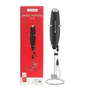 Mixer Portátil 4W com 3 Velocidades e 2 Pontas para Espuma e Fouet