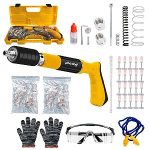 Pistola de Fixação Finca Pino + Kit de Segurança + 220 Pregos